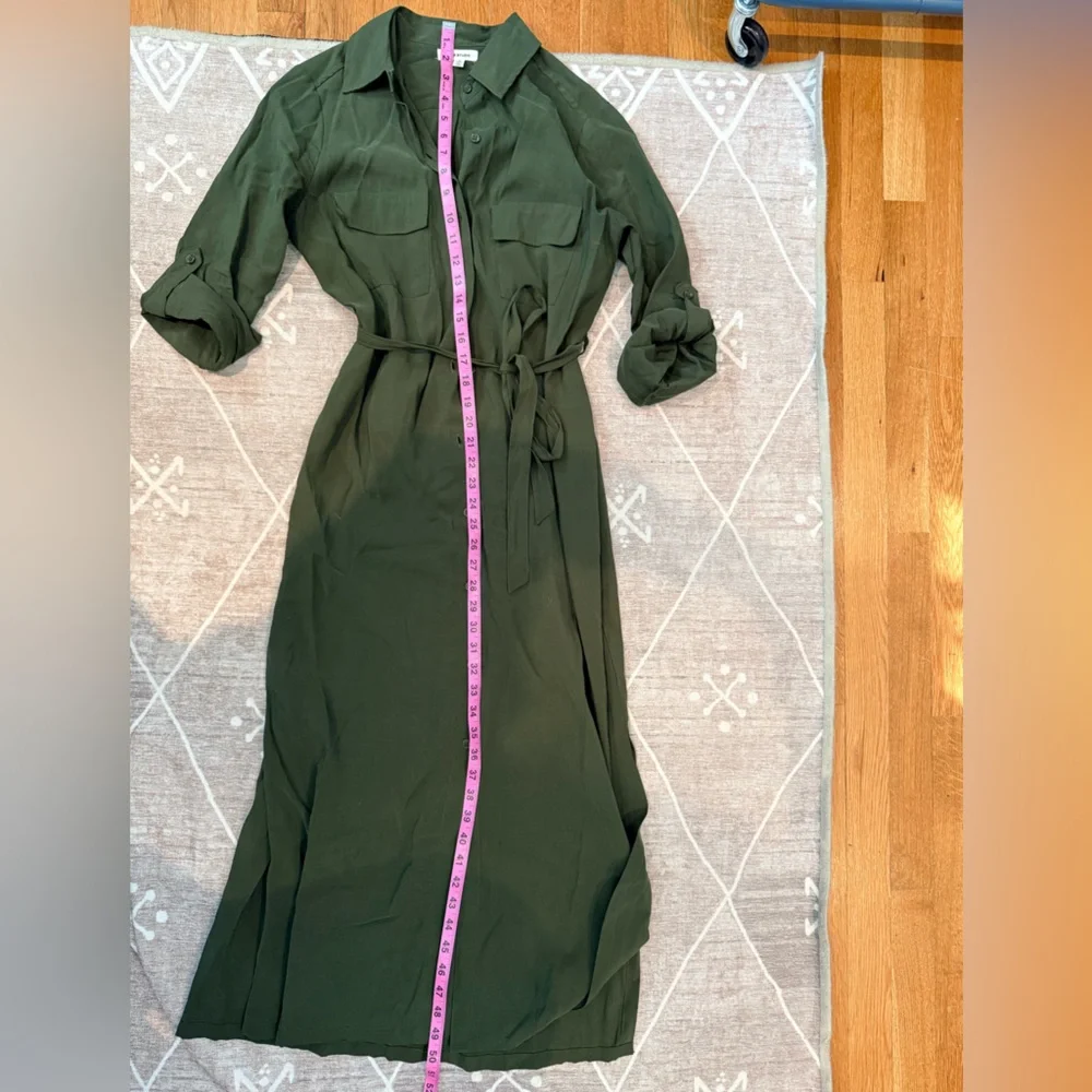 Elegant Green Shirt Dress - Picture 4 of 4